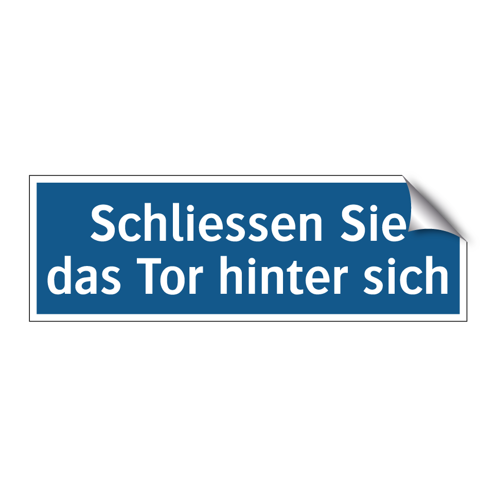 Schliessen Sie das Tor hinter sich