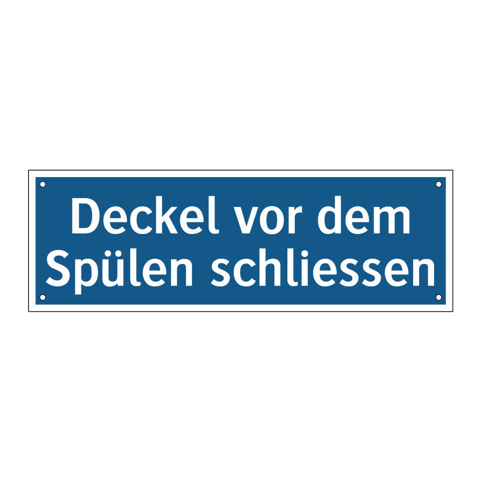 Deckel vor dem Spülen schliessen