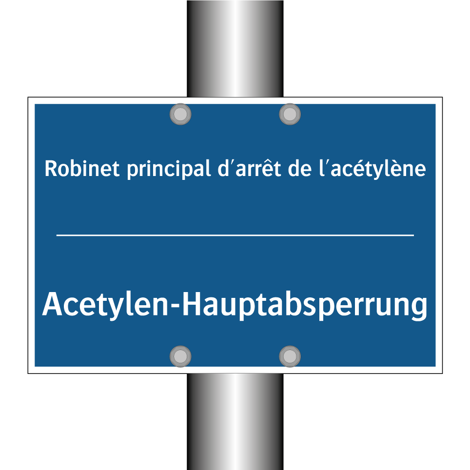 Acetylen-Hauptabsperrung - Robinet principal d'arrêt de l'acétylène /.../