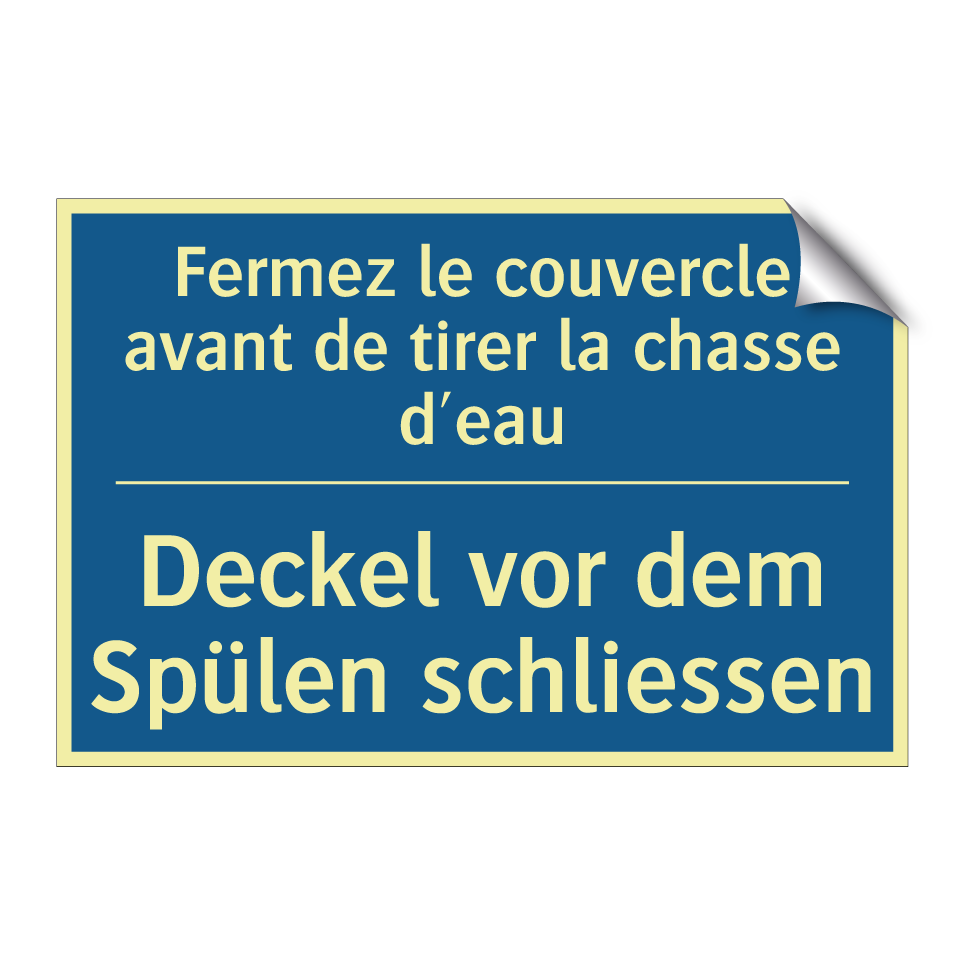 Deckel vor dem Spülen schliessen /.../ - Fermez le couvercle avant de tirer /.../