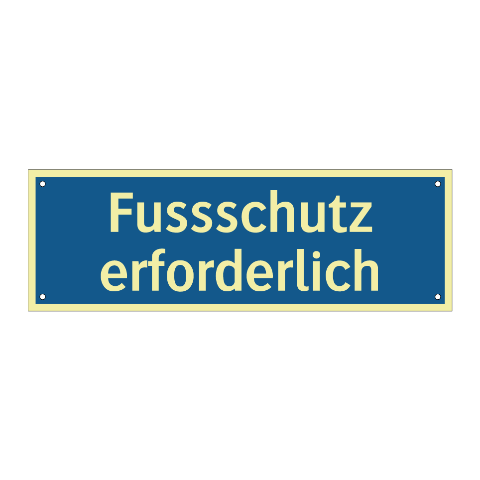 Fussschutz erforderlich