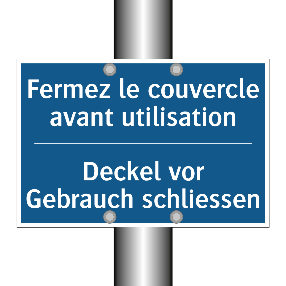 Deckel vor Gebrauch schliessen - Fermez le couvercle avant utilisation /.../