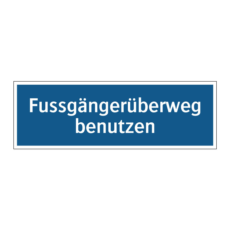 Fussgängerüberweg benutzen