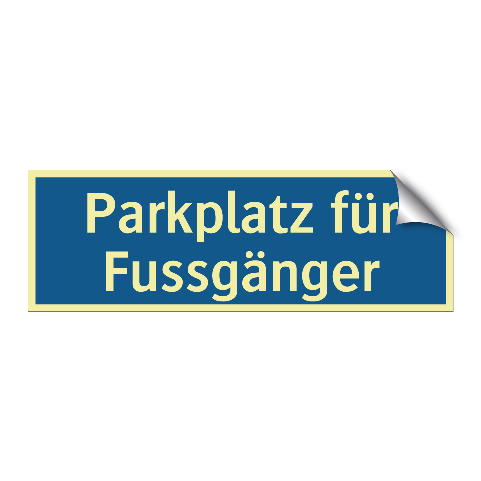 Parkplatz für Fussgänger