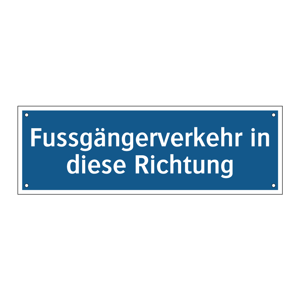 Fussgängerverkehr in diese Richtung
