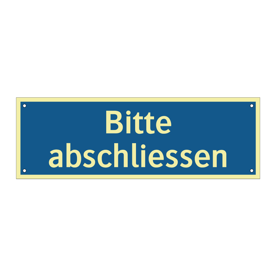 Bitte abschliessen