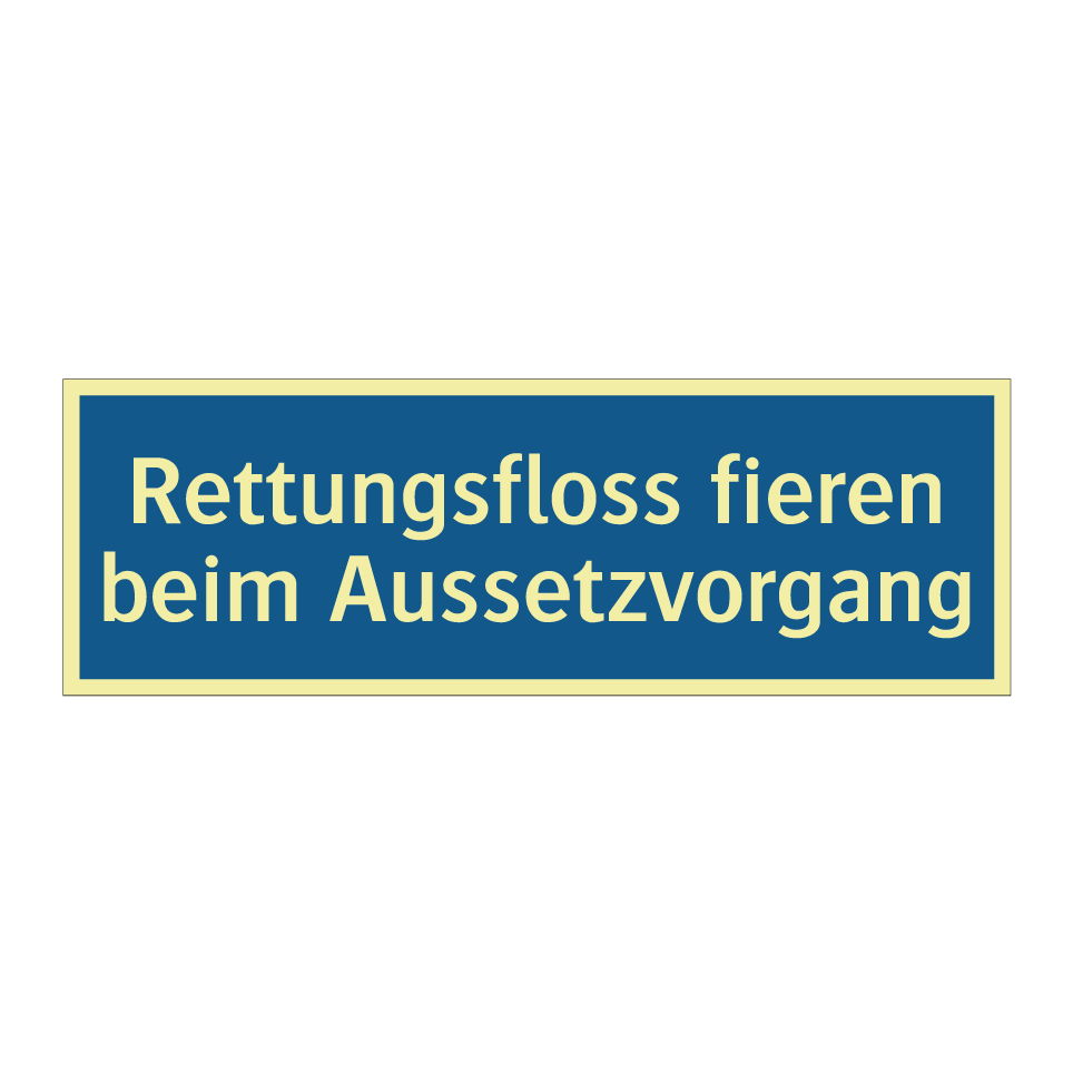 Rettungsfloss fieren beim Aussetzvorgang