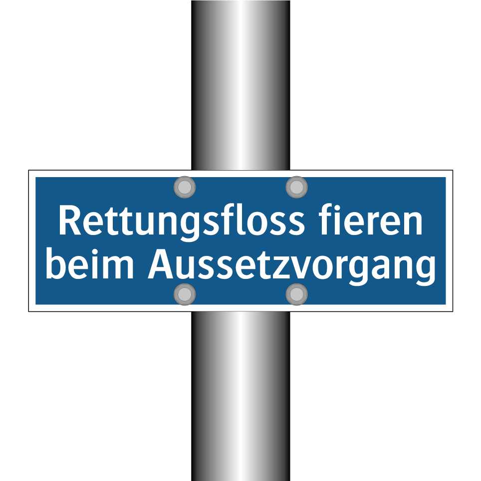 Rettungsfloss fieren beim Aussetzvorgang