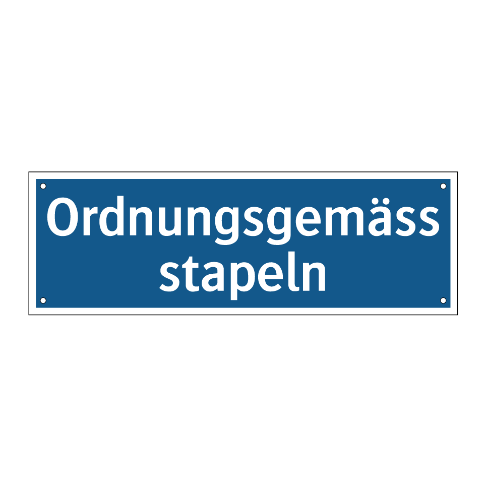 Ordnungsgemäss stapeln