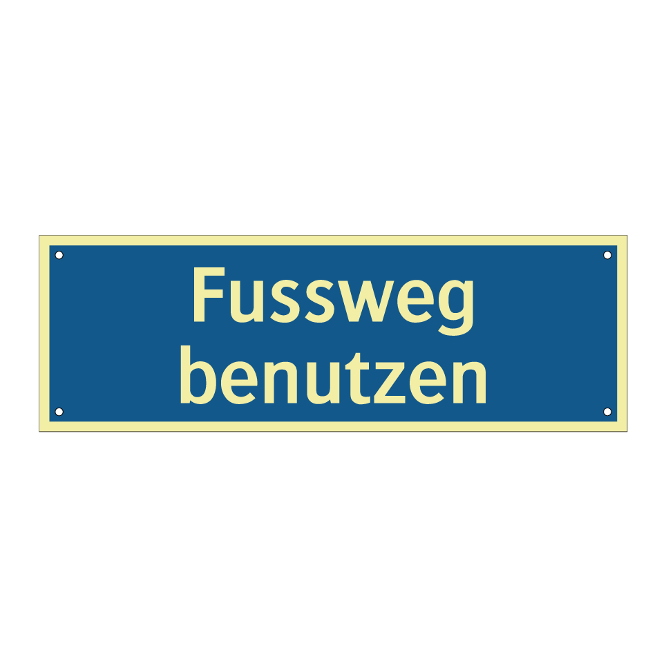 Fussweg benutzen