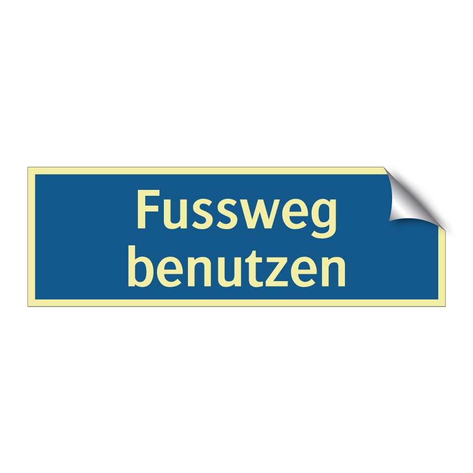 Fussweg benutzen