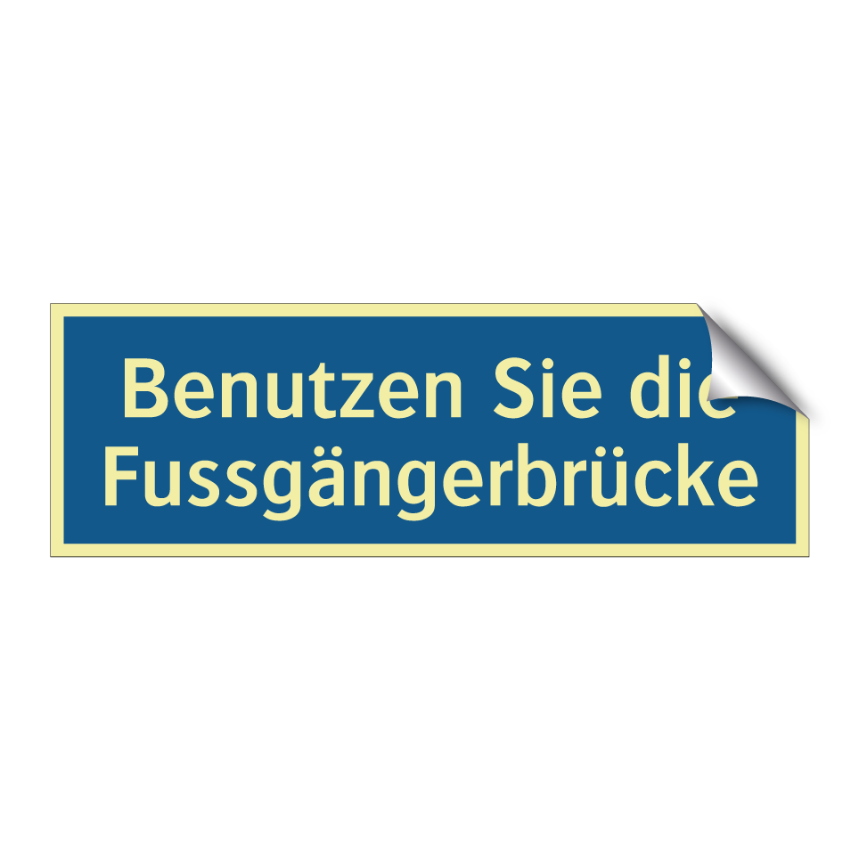 Benutzen Sie die Fussgängerbrücke