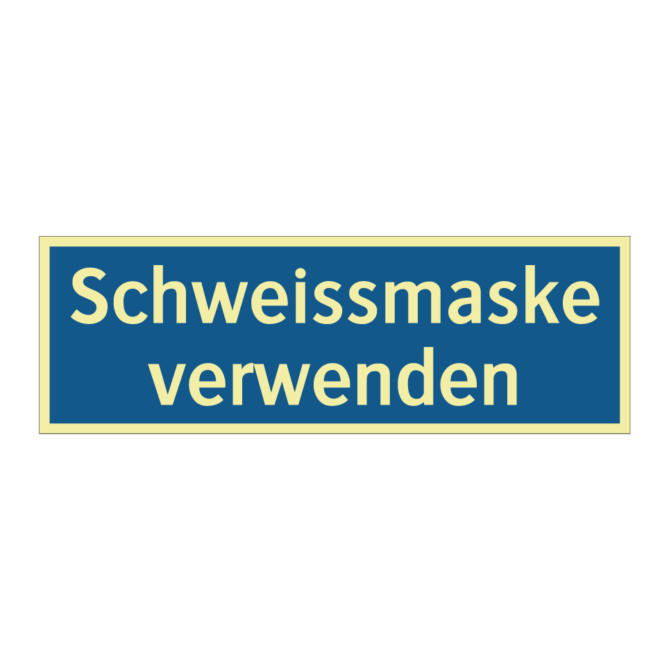 Schweissmaske verwenden