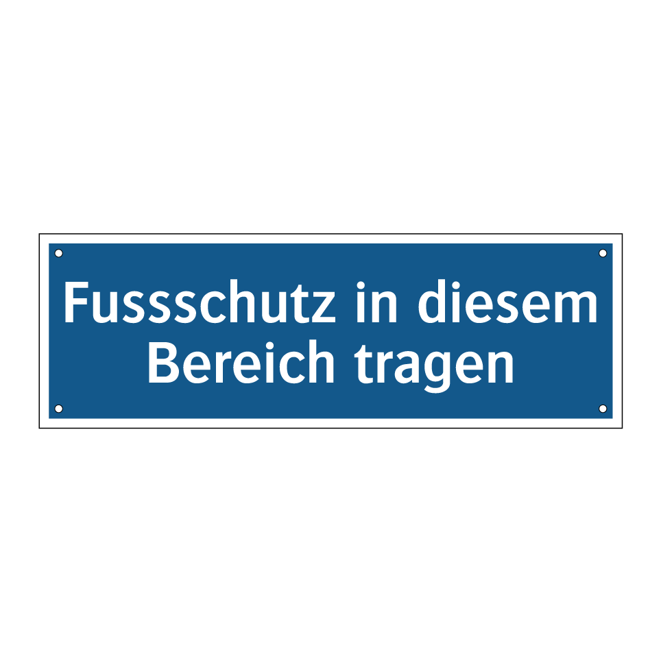 Fussschutz in diesem Bereich tragen