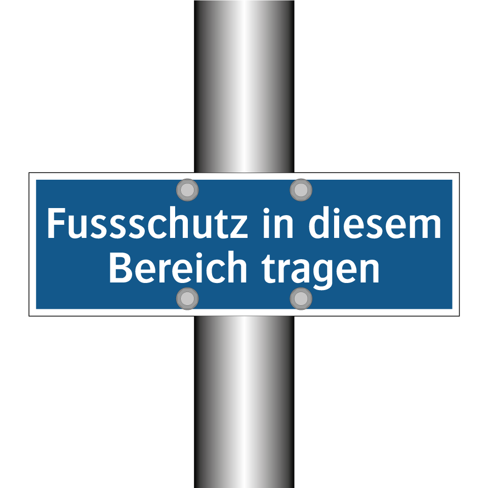 Fussschutz in diesem Bereich tragen