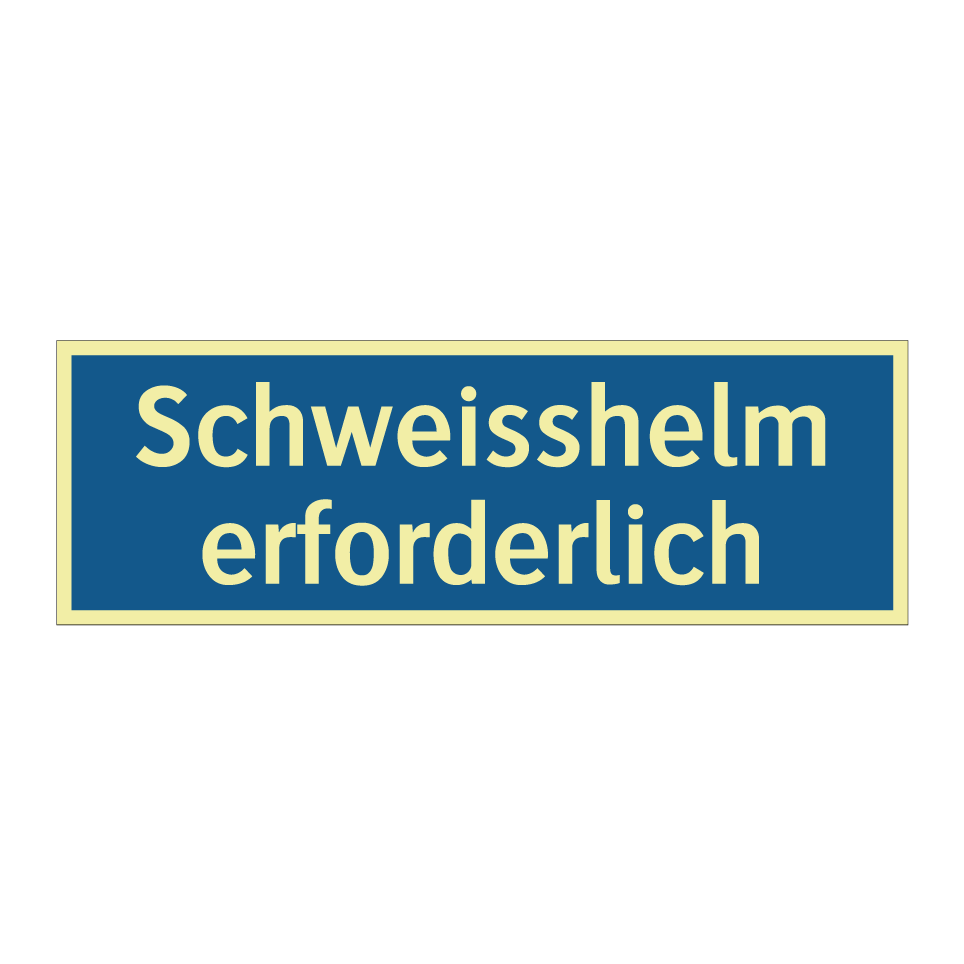 Schweisshelm erforderlich