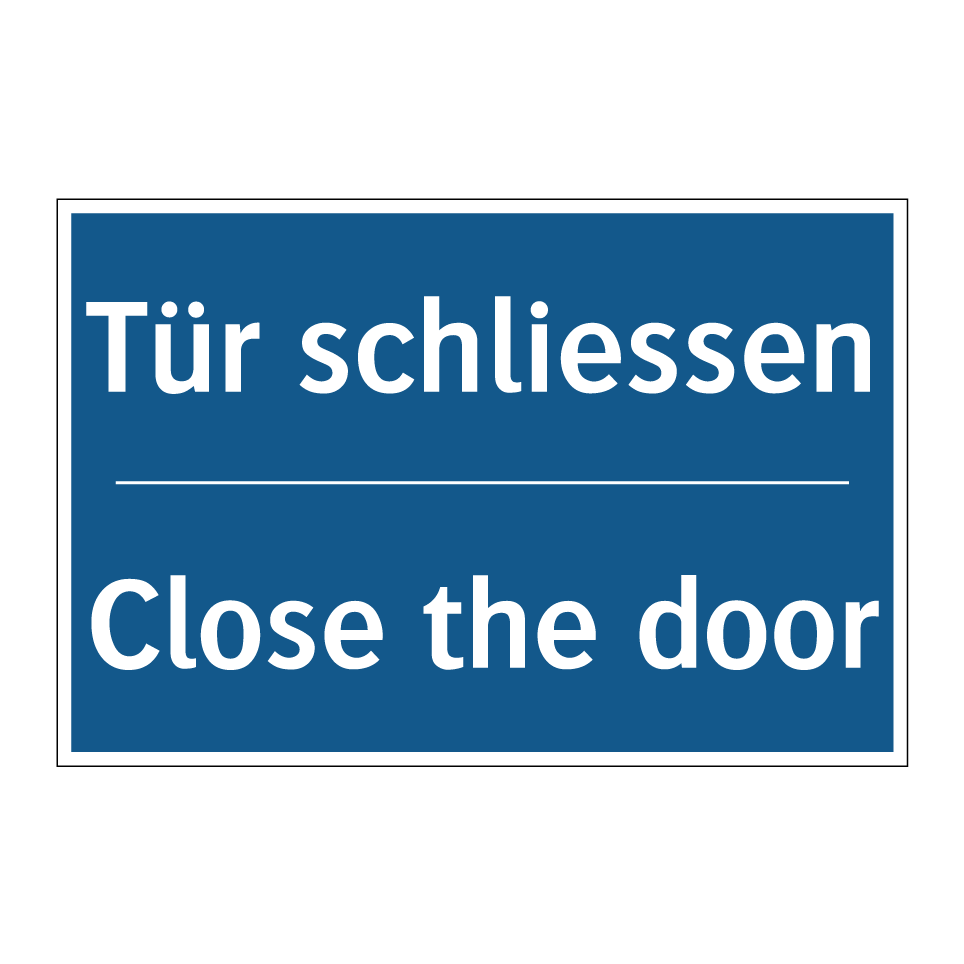 Tür schliessen - Close the door
