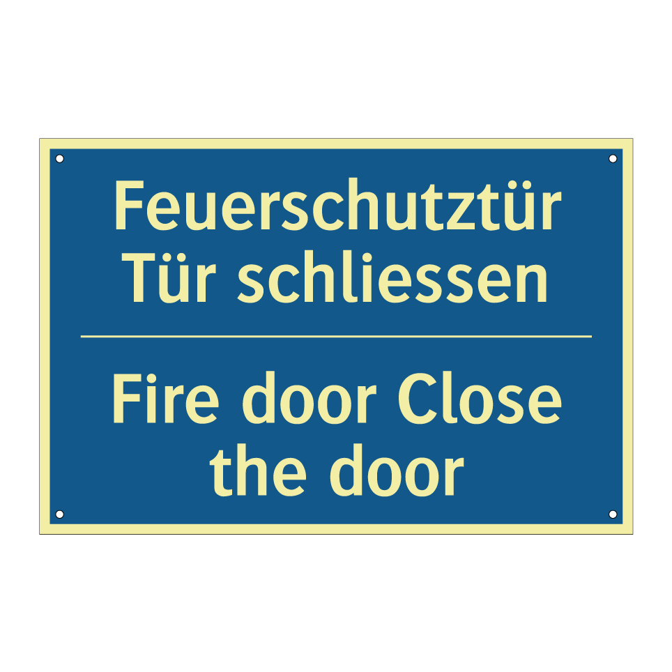 Feuerschutztür Tür schliessen - Fire door Close the door