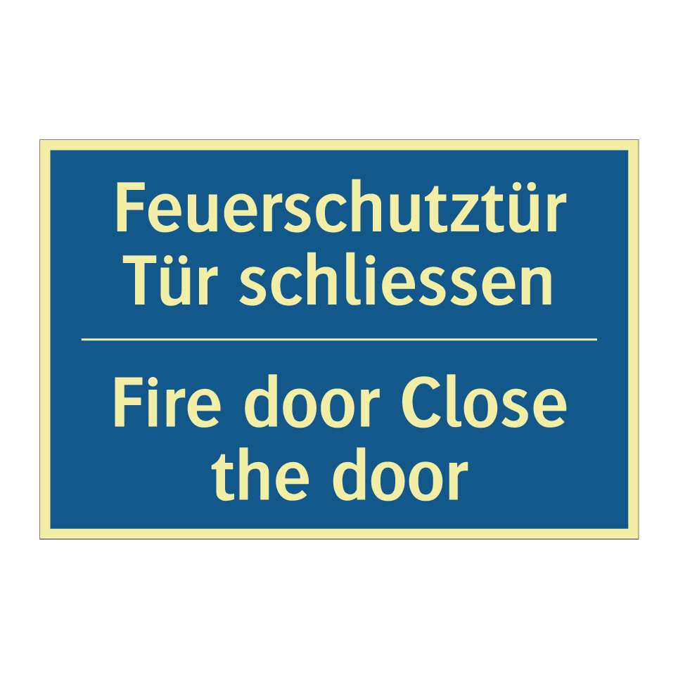 Feuerschutztür Tür schliessen - Fire door Close the door
