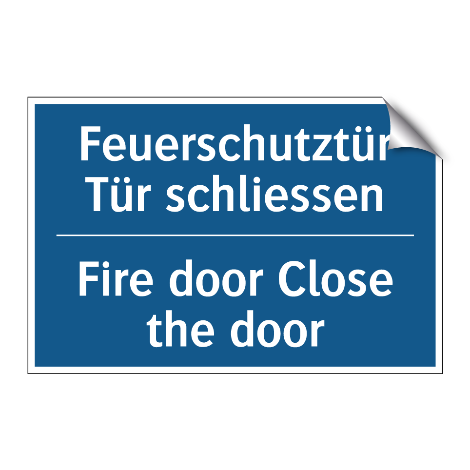 Feuerschutztür Tür schliessen - Fire door Close the door