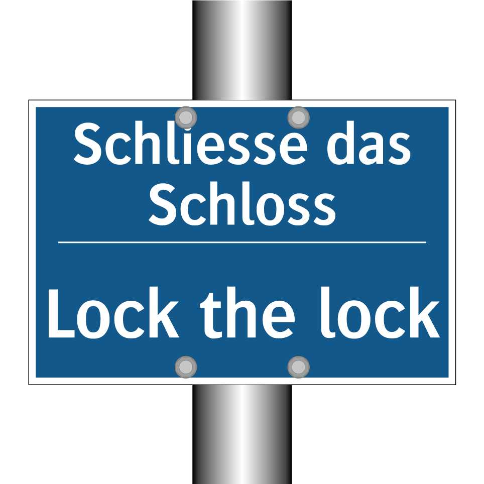 Schliesse das Schloss - Lock the lock