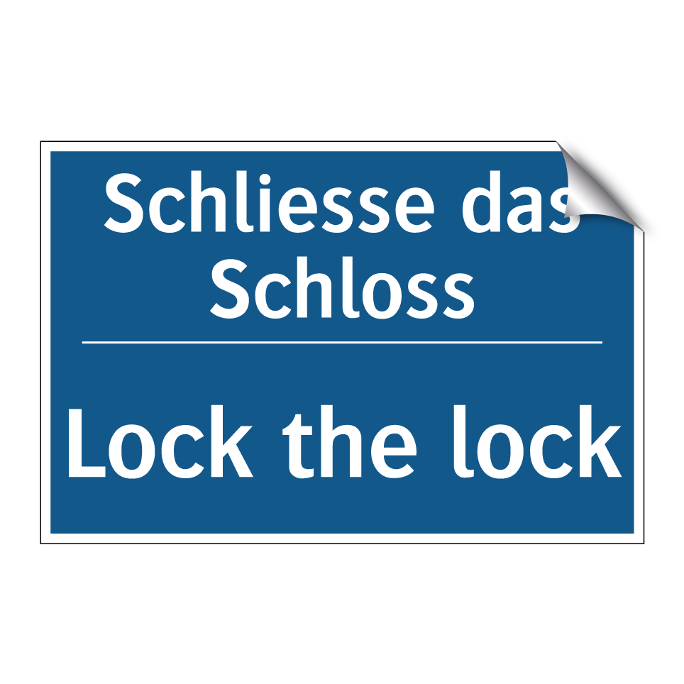 Schliesse das Schloss - Lock the lock