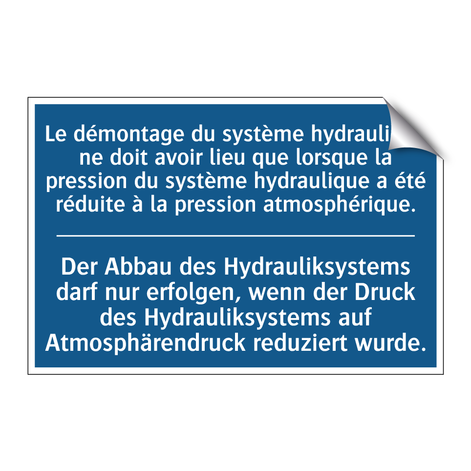Der Abbau des Hydrauliksystems /.../ - Le démontage du système hydraulique /.../