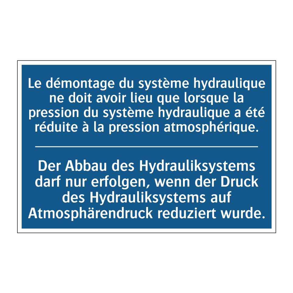 Der Abbau des Hydrauliksystems /.../ - Le démontage du système hydraulique /.../