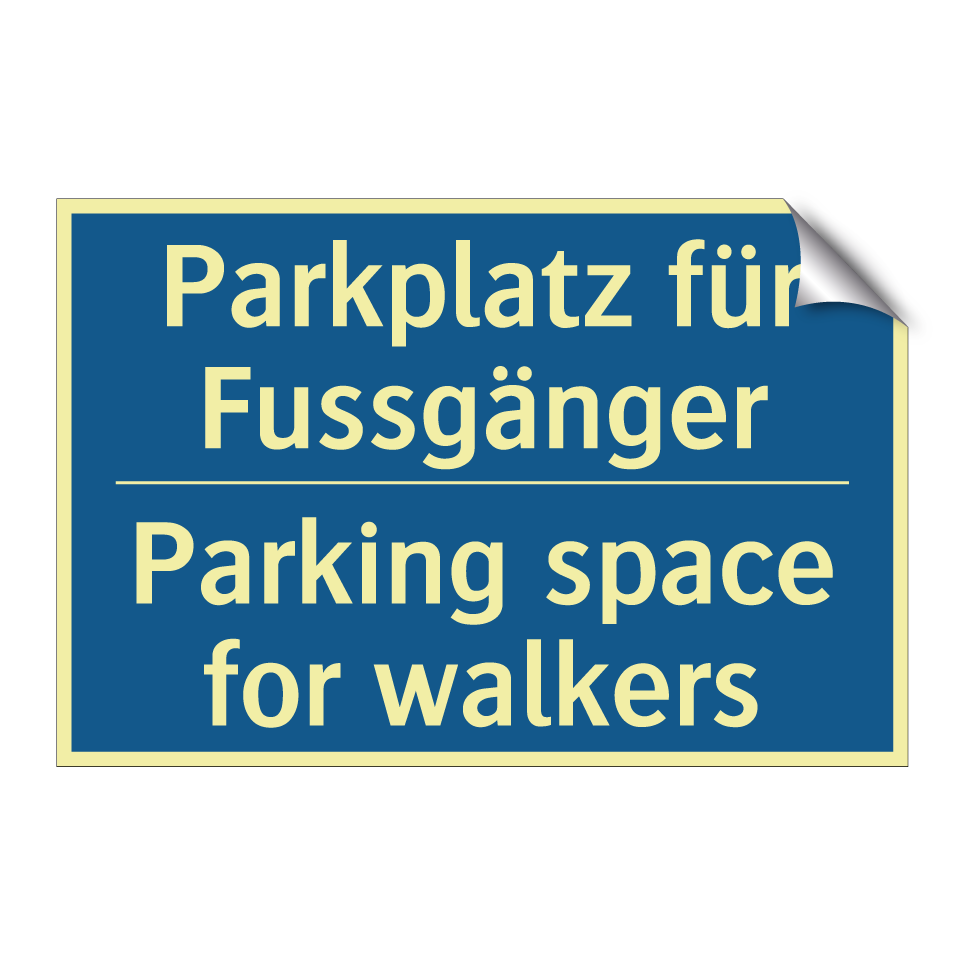 Parkplatz für Fussgänger - Parking space for walkers