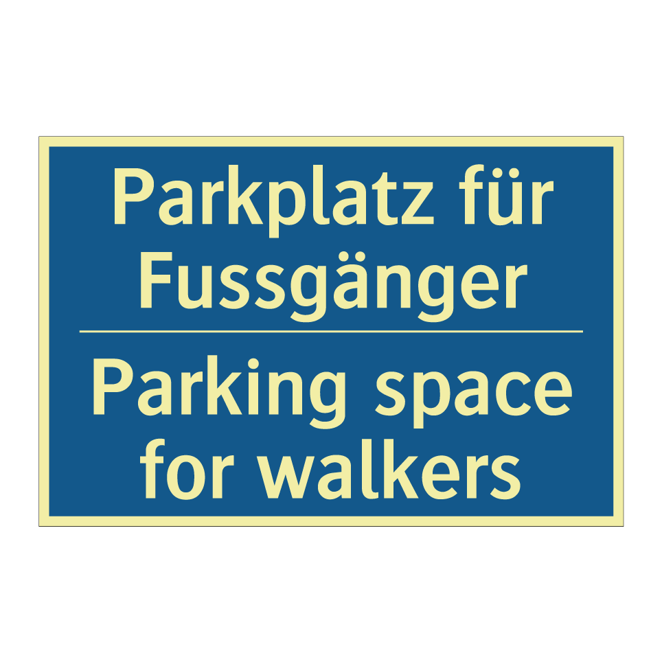Parkplatz für Fussgänger - Parking space for walkers