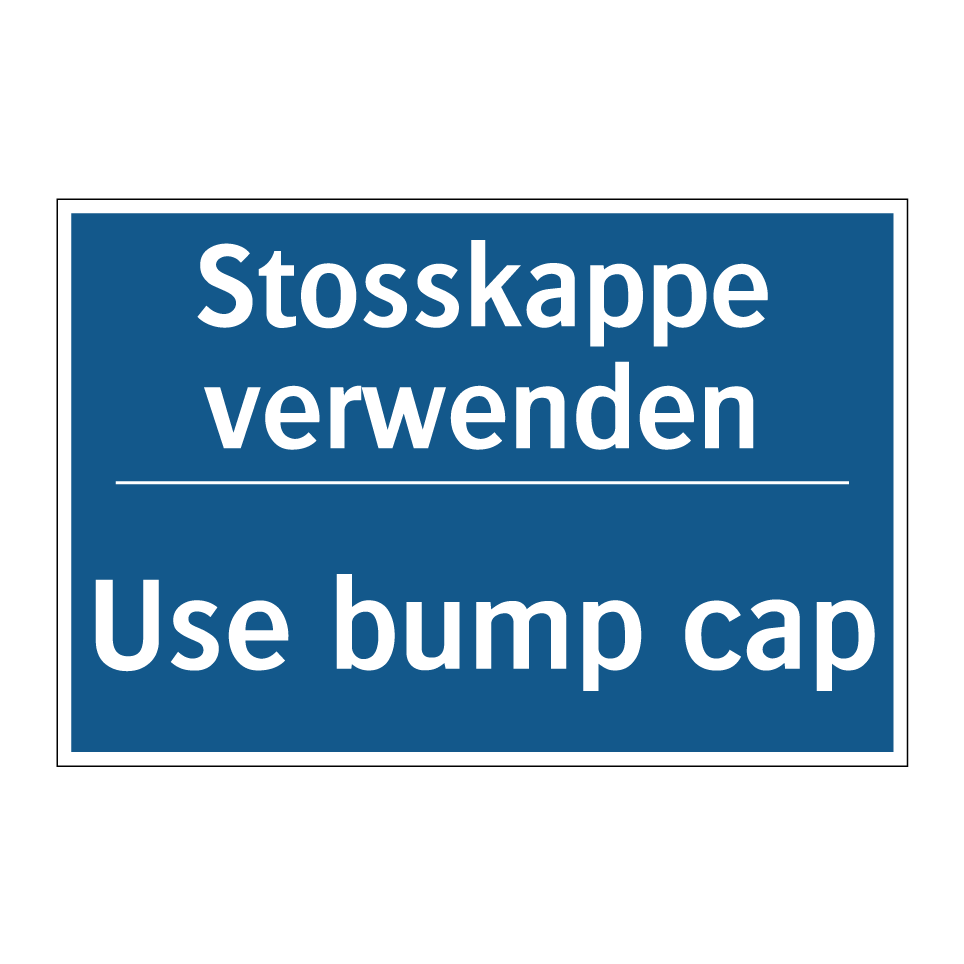 Stosskappe verwenden - Use bump cap