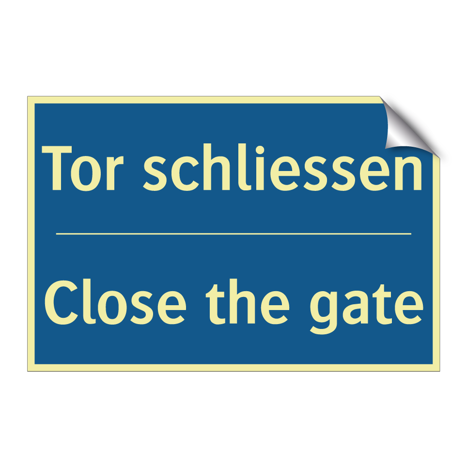 Tor schliessen - Close the gate