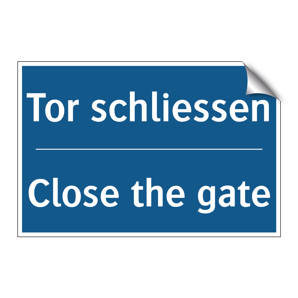 Tor schliessen - Close the gate