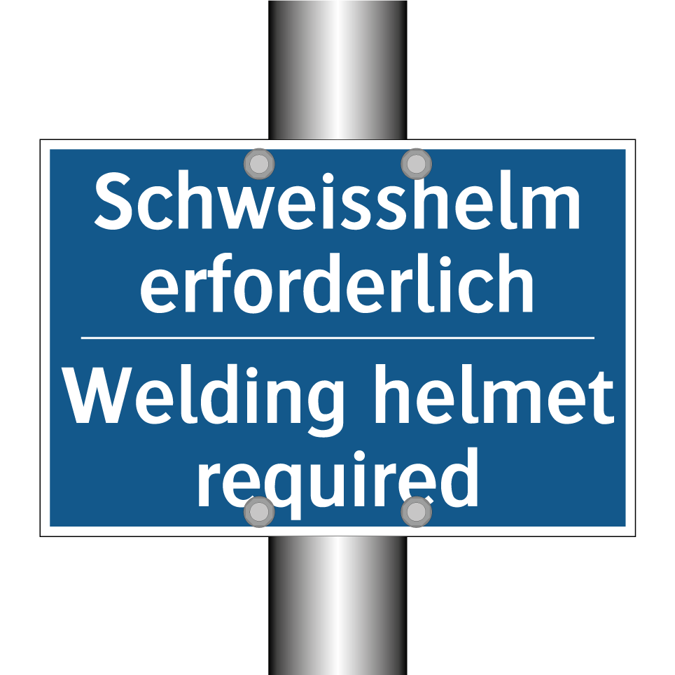 Schweisshelm erforderlich - Welding helmet required
