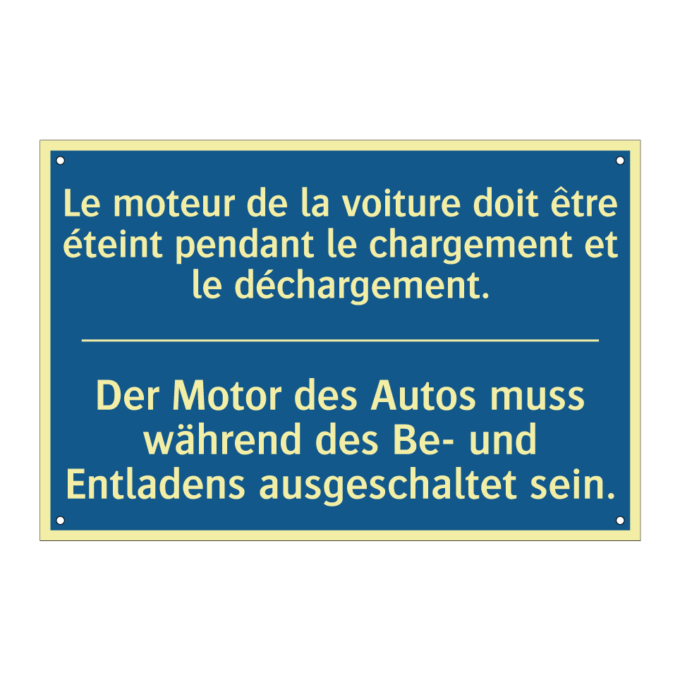 Der Motor des Autos muss während /.../ - Le moteur de la voiture doit être /.../