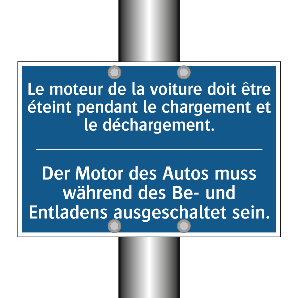 Der Motor des Autos muss während /.../ - Le moteur de la voiture doit être /.../