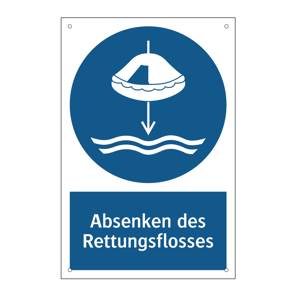 Absenken des Rettungsflosses