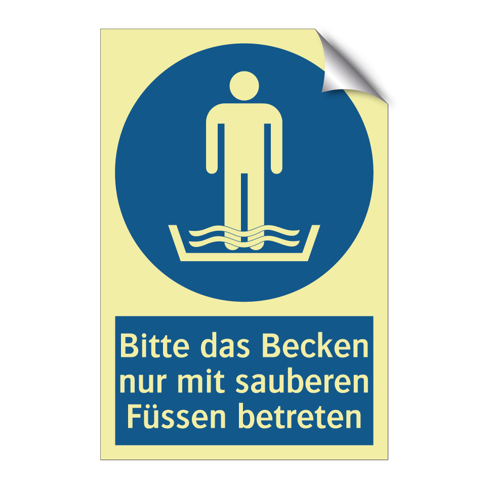 Bitte das Becken nur mit sauberen Füssen betreten