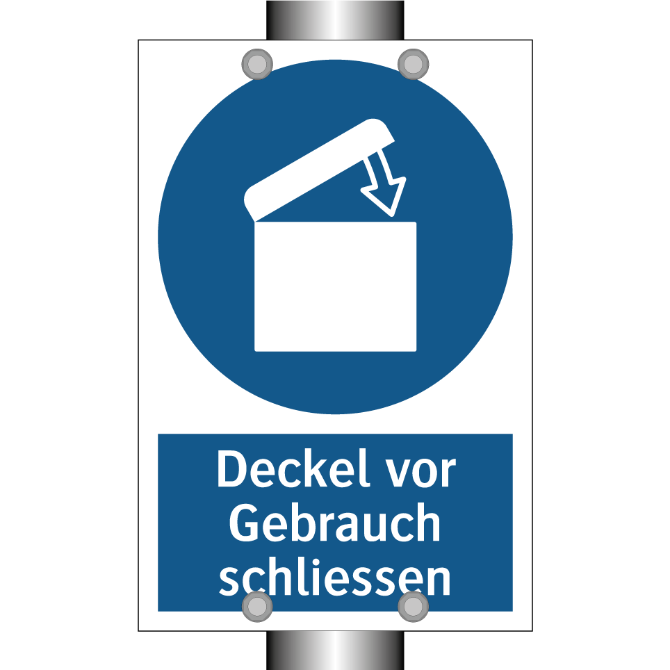Deckel vor Gebrauch schliessen