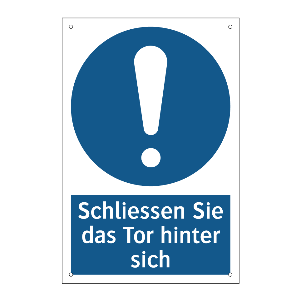 Schliessen Sie das Tor hinter sich