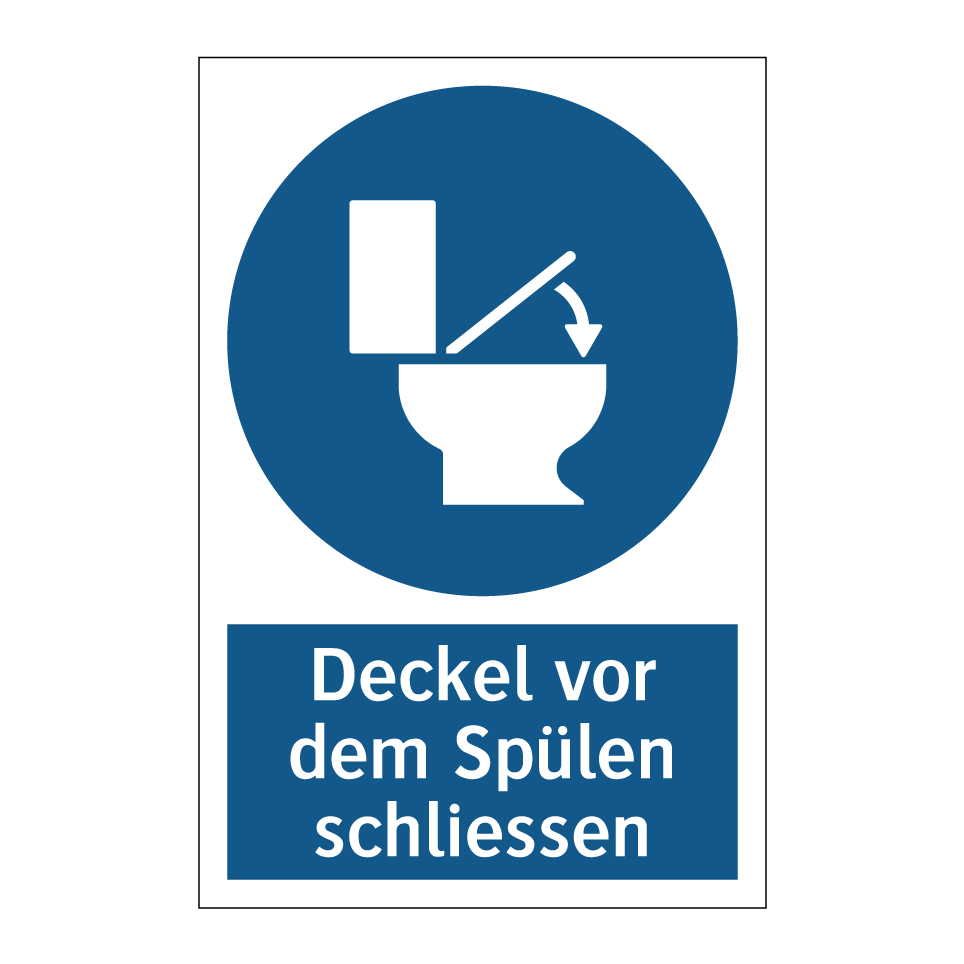 Deckel vor dem Spülen schliessen