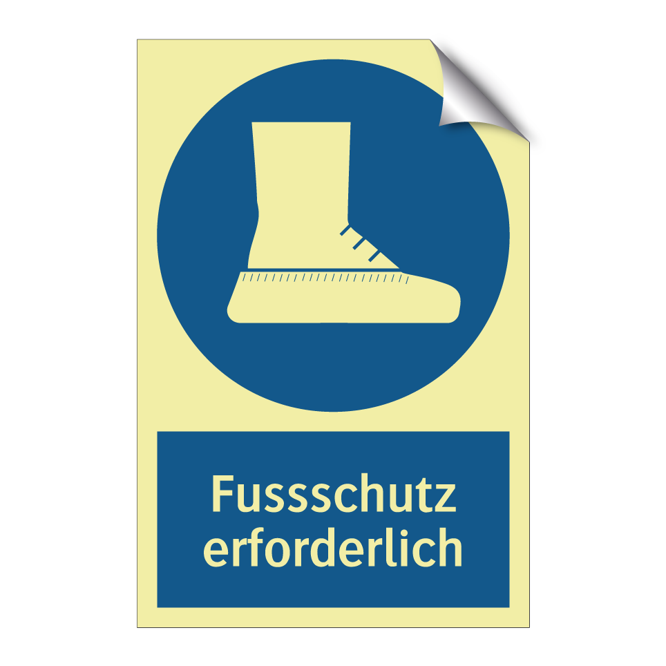 Fussschutz erforderlich