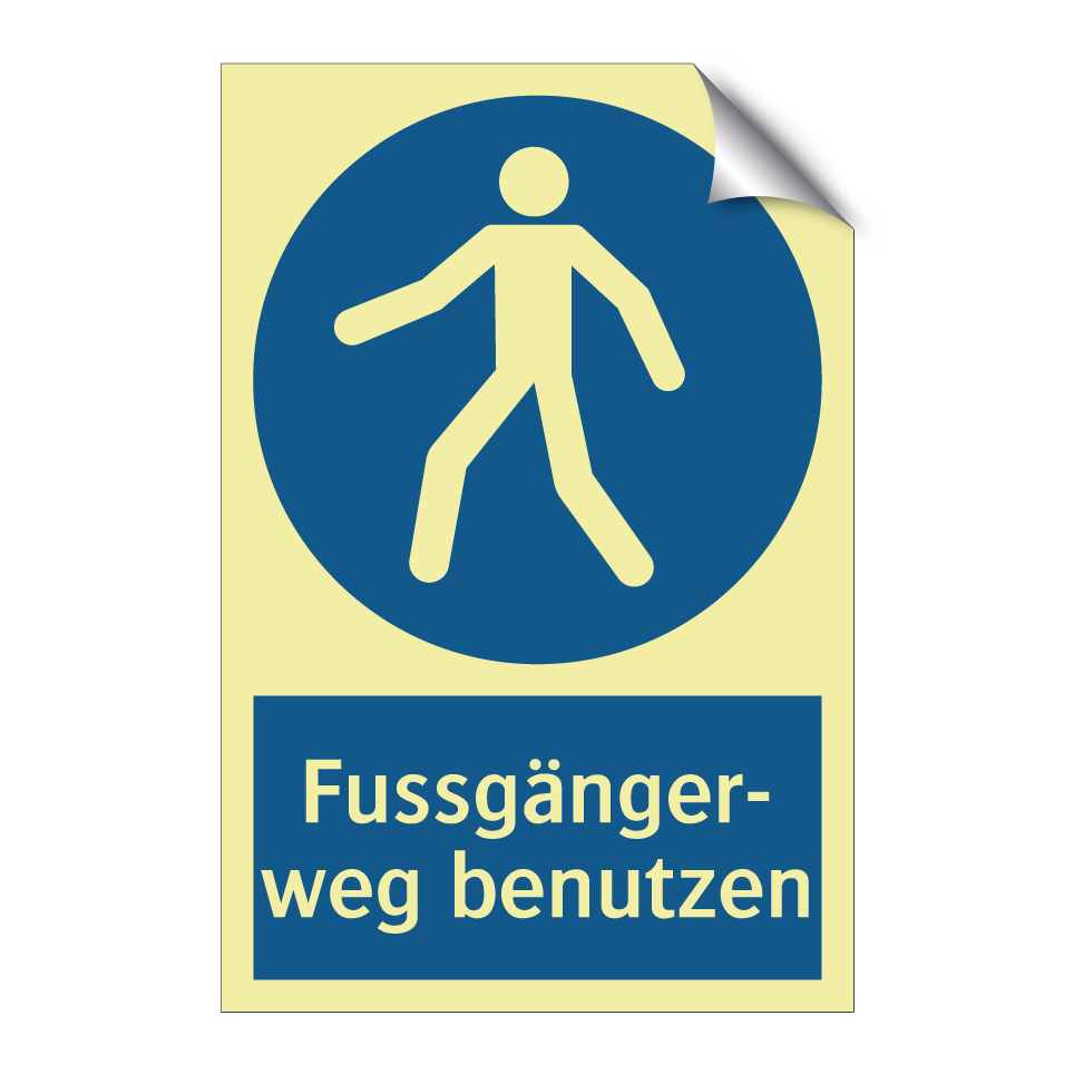 Fussgänger- weg benutzen