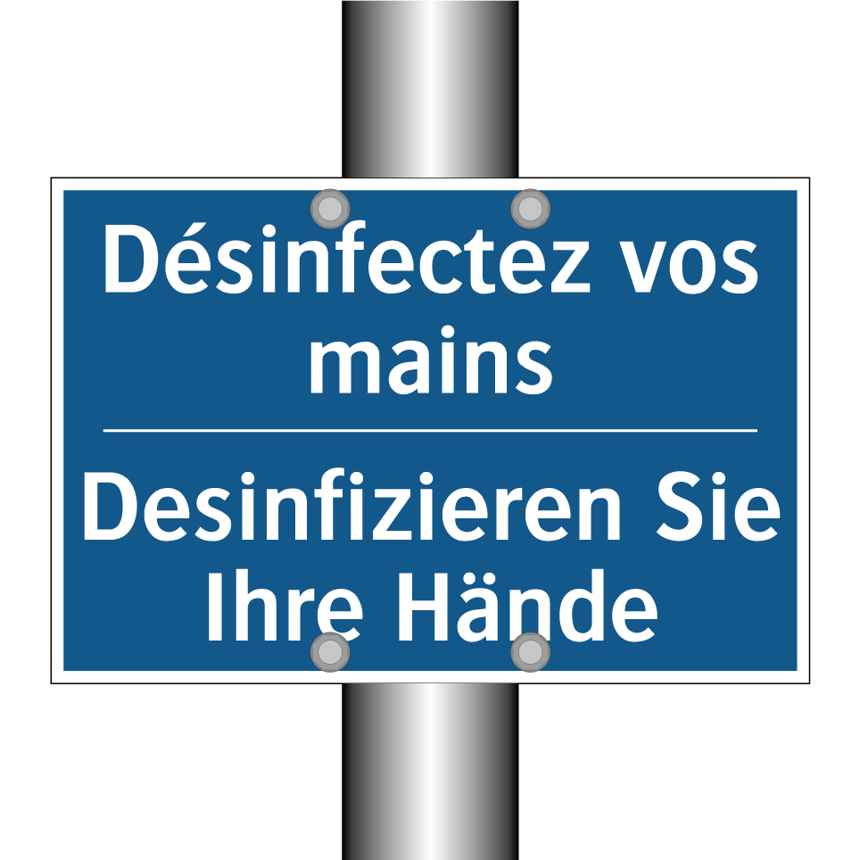 Desinfizieren Sie Ihre Hände - Désinfectez vos mains