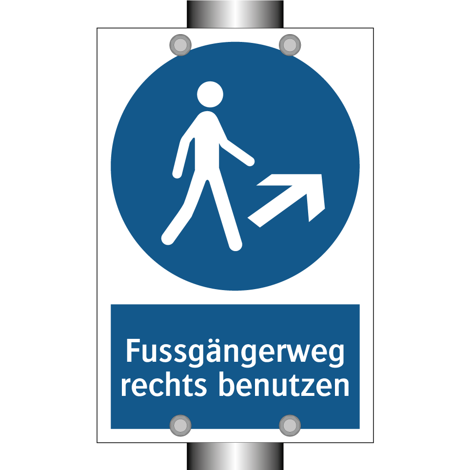 Fussgängerweg rechts benutzen