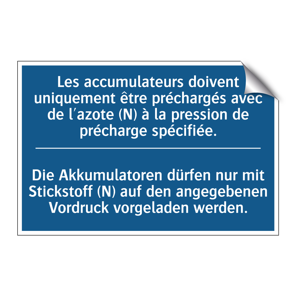Die Akkumulatoren dürfen nur mit /.../ - Les accumulateurs doivent uniquement /.../