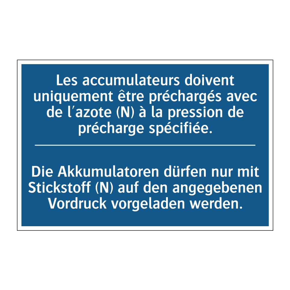 Die Akkumulatoren dürfen nur mit /.../ - Les accumulateurs doivent uniquement /.../