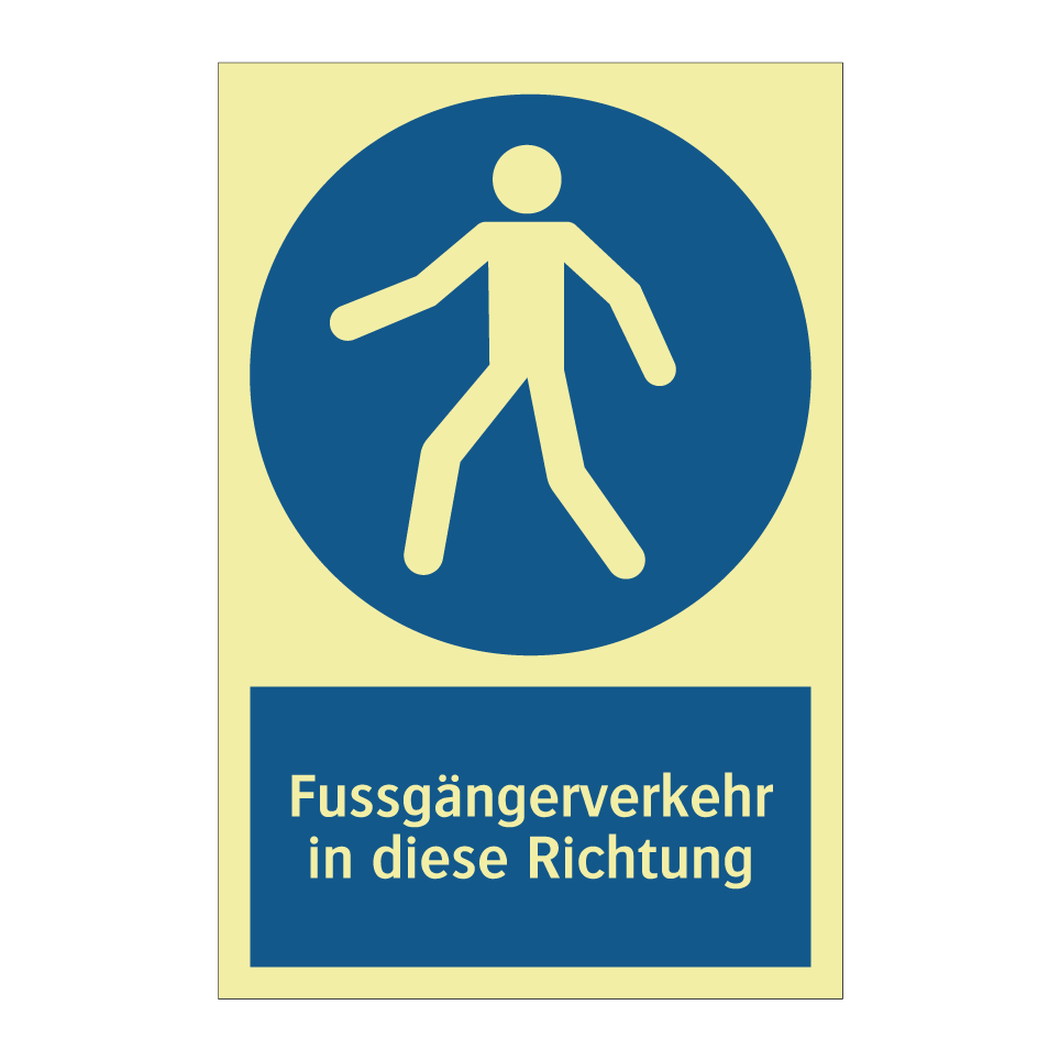 Fussgängerverkehr in diese Richtung