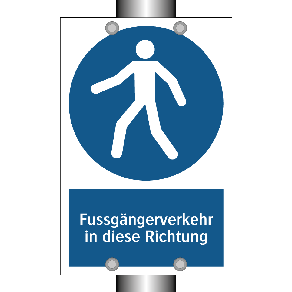 Fussgängerverkehr in diese Richtung