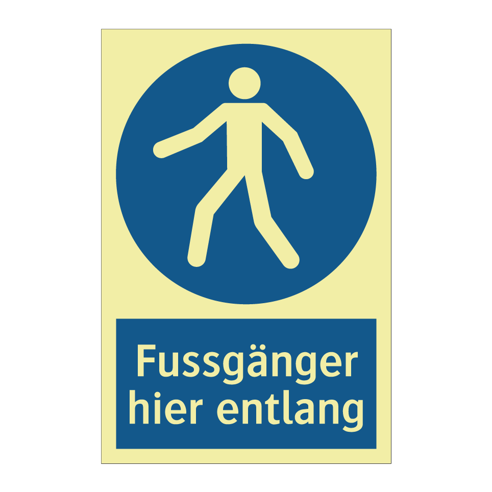 Fussgänger hier entlang